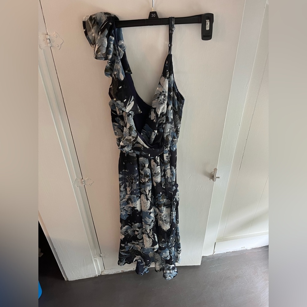 [Women’s] [One Shoulder Flutter Floral Dress] [XS] Max and Ash]